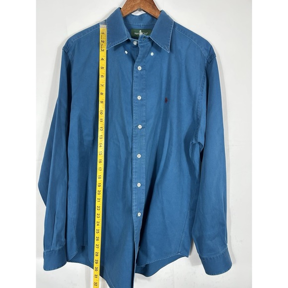 Vintage Hunt Club Mens 100% Cotton Button Down Shirt w/ Pony Embroidery Size L - Picture 7 of 10